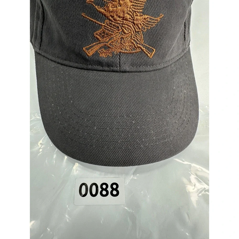 Eagle Rifle Dark Gray Embroidered Cap EST 1871 Men OSFM Cotton